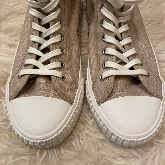 PF Flyers Center Hi 10.5M Sandstone Sneakers | Retro Canvas High Top Shoes NWOB - Picture 10 of 13